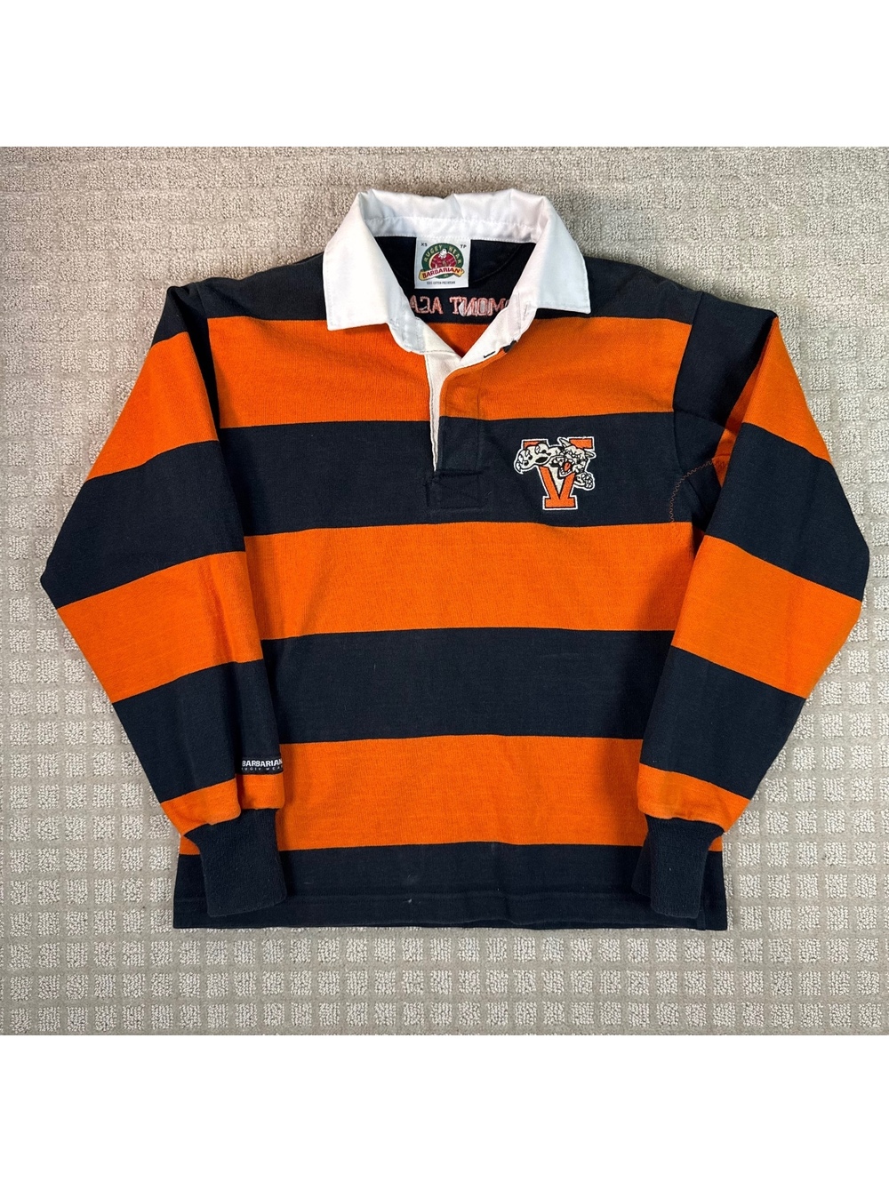 Barbarian Vermont Academy Rugby Shirt XS Striped Cotton